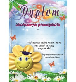 Dyplom ukończenia przedszkola A184