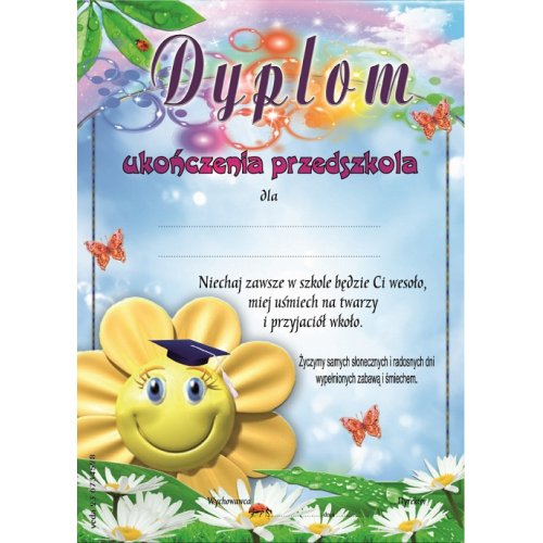 Dyplom ukończenia przedszkola A184