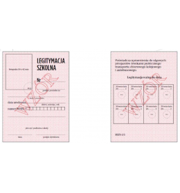 0077 Legitymacja dla uczniów MEN -I/1