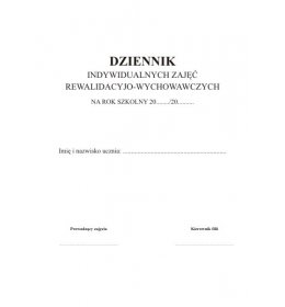 0102 Dziennik indywidualnych  zajęć rewalidacyjno-wych. MEN-VII/1