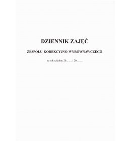 0103 Dziennik zajęć zespołu korekcyjno-wyrównawczego MEN-VII/2