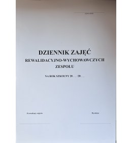 0104 Dziennik zajęć rewalidacyjno wychowawczych zespołu