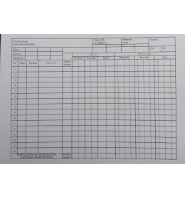 0160 Karta kontowa materiałowa ilościowo -wartościowa