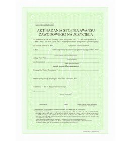 0805 Akt nadania stopnia awansu zaw. nauczyciela mianowanego