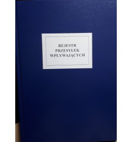 0854 Rejestr przesyłek wpływających