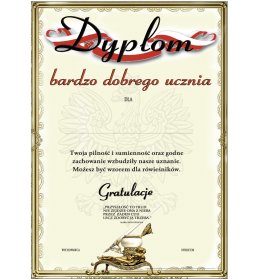 Dyplom bardzo dobrego ucznia A344