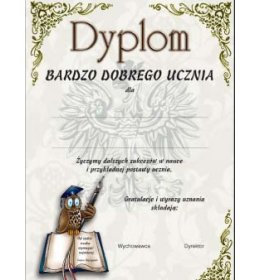 Dyplom bardzo dobrego ucznia A613