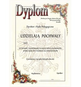 Dyplom udzielają poczwały A215