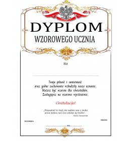 Dyplom wzorowego ucznia A1081