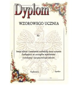 Dyplom wzorowego ucznia A217