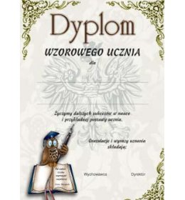 Dyplom wzorowego ucznia A612