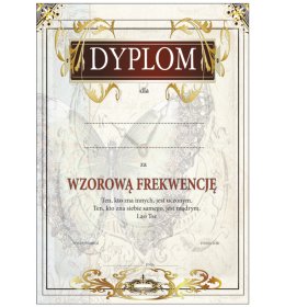 Dyplom za frekwencję A316