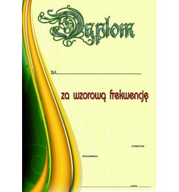 Dyplom za frekwencję A680