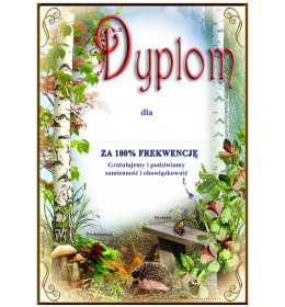 Dyplom za frekwencję A747