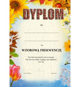 Dyplom za frekwencję A864