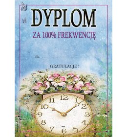 Dyplom za frekwencję A941