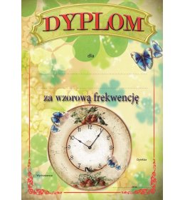 Dyplom za frekwencję A990