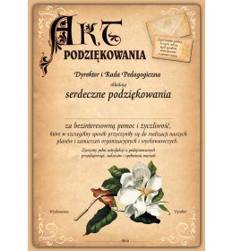 Podziękowanie A860