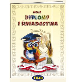 Teczka z gumką dyplomy i  świadectwa TC40