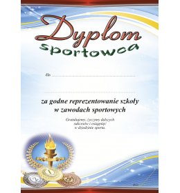 Dyplom sportowca A1001
