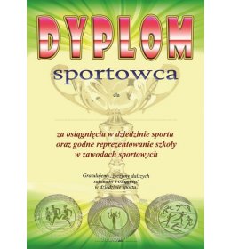 Dyplom sportowca A958