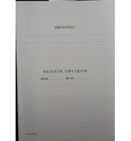 K45 Rejestr ubytków biblioteki 