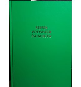 K60 Rejestr wydanych świadectw