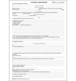 0113 Protokół powypadkowy MEN -IV/18