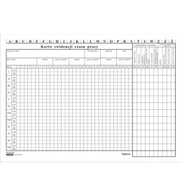 0163 Karta ewidencji czasy roczna