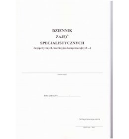 0192 Dziennik zajęć specjalistycznych -logopedycznych i korekcyjno kompensacyjnych VII/7