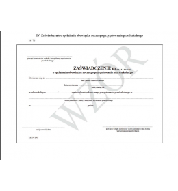 0191 Zaświadczenie o spełnianiu obowiązku rocznego przyg. przedszkol. MEN-I/81