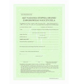 0803 Akt nadania stopnia awansu zaw.nauczyciela kontraktowego