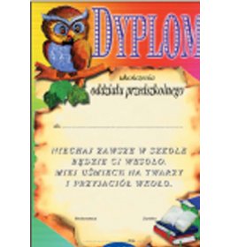 Dyplom ukończenia oddziału przedszkolnego A627