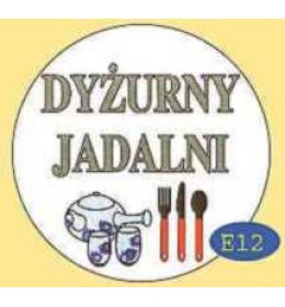 Znaczek Dyżurny jadalni E12