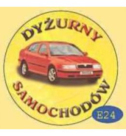 Znaczek Dyżurny samochodów E24