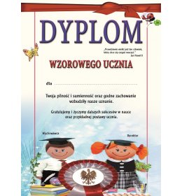 Dyplom wzorowego ucznia A985