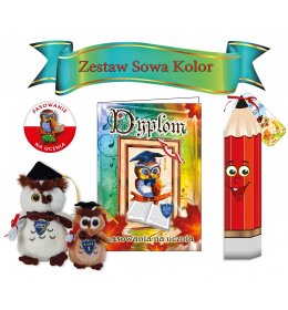 Zestaw pasowanie na ucznia (SOWA KOLOROWA)