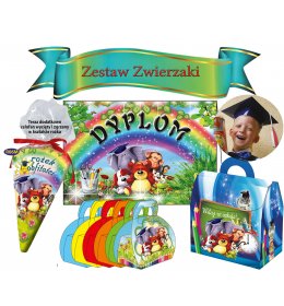 Zestaw pasowanie na ucznia (zwierzaki)