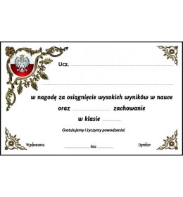 Dedykacja do nagrody książkowej J198