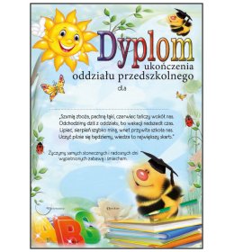 Dyplom ukończenia oddziału przedszkolnego A628