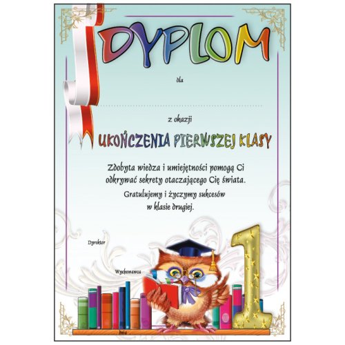 Dyplom ukończenia 1 klasy A931