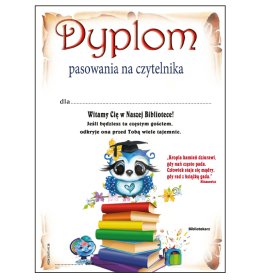Dyplom pasowania na czytelnika B01