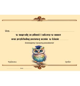 Dedykacja do nagrody książkowej (za pilność) J201