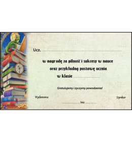 Dedykacja do nagrody książkowej J69