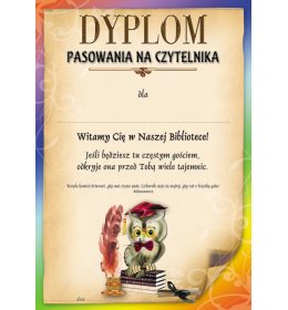 Dyplom pasowania na czytelnika B111