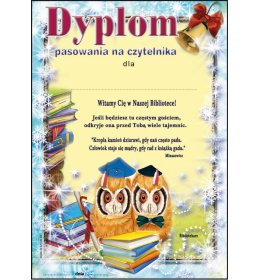 Dyplom pasowania na czytelnika B407