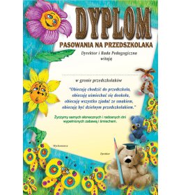 Dyplom pasowania na przedszkolaka B123