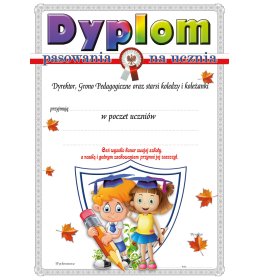 Dyplom pasowania na ucznia A1054