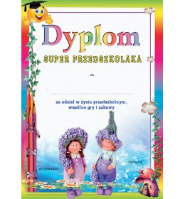 Dyplom super przedszkolaka A1011