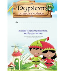 Dyplom przedszkolaka A1178